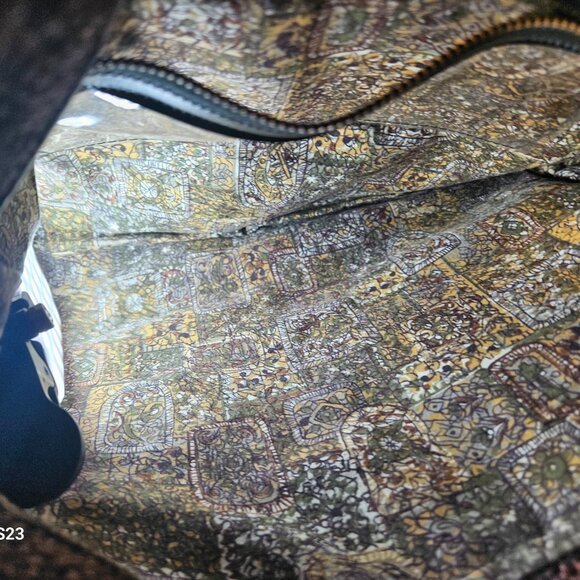 Vintage Tweed Handbag With Brass Fastener, Fantastic Condition! Looks New. - Picture 10 of 16